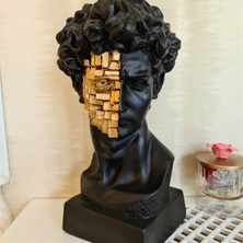 David Mozaik Büst Siyah Gold Biblo
