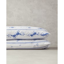 English Home Flower Line 2'li Yastık Kılıfı Mavi