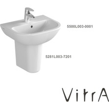 Vitra Lavabo 45 cm 5500L003-0001, Yarım Ayak 5281L003-7201