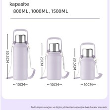 Hyt-Outdoor Termos Su Isıtıcısı 316 Paslanmaz Çelik Bardak Dış Mekan Büyük Kapasiteli 1500 ml - Turuncu (Yurt Dışından)