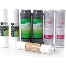Sulook Çift Karbonlu Su Arıtma Filtresi 1 Yıllık Filtre Seti Gac Karbon + Blok Karbonlu Filtre Seti