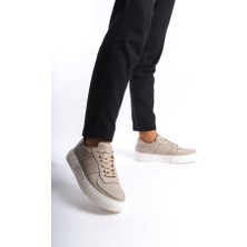Mubiano Hakiki Deri Erkek Spor Ayakkabı & Sneaker Nude -MBKRY650-N
