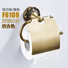 Mingjin Shop2 Kağıt Tutucu Tarzı Duvara Monte Kabartmalı Bronz Renk Yeni Havlu Çubuğu Banyo Havlusu Askısı (Yurt Dışından)