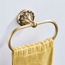 Mingjin Shop2 Kağıt Tutucu Tarzı Duvara Monte Kabartmalı Bronz Renk Yeni Havlu Çubuğu Banyo Havlusu Askısı (Yurt Dışından)