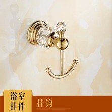 Mingjin Shop2 Kanca Tarzı Altın Kristal Havlu Askısı Altın Set Banyo Depolama Havlu Askısı Paslanmaz Çelik Banyo Aksesuarları Seti (Yurt Dışından)