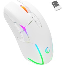 Rampage Nova M4 Kablosuz Beyaz Rgb Ledli Şarjlı Gaming Oyuncu Mouse