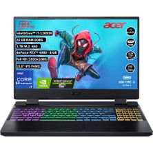 Acer Nitro 5 Intel Core i7-12650H 32GB 1TB SSD RTX4060-8GB Dos 15.6" 165Hz Taşınabilir Bilgisayar NH.QM0EY.00C