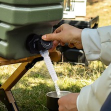 Silhouette Tıkaçlı Kamp Su Kabı, Yürüyüş Piknik Barbekü Için Su Kovası Taşınabilir Su Deposu, Acil Su Sürahisi 12L (Yurt Dışından)