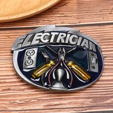 Bettyabecky Loveshopping* Vintage Erkek Elektrikçi Aracı Kovboy Alaşım Kemer Tokası Fit 1.5 Inç Geniş Kemer Yeni (Yurt Dışından)