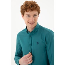 U.S. Polo Assn. Erkek Koyu Yeşil Gömlek Basic 50288629-VR101