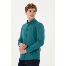 U.S. Polo Assn. Erkek Koyu Yeşil Gömlek Basic 50288629-VR101