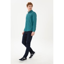 U.S. Polo Assn. Erkek Koyu Yeşil Gömlek Basic 50288629-VR101