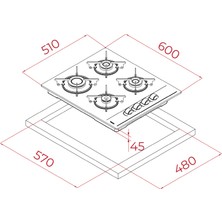 Teka Chef 6 Beyaz Ankastre Set (Hak 625 Wh - Gbe 64002 Kbc Wh - Atv 60)