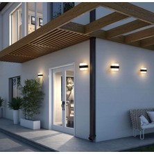 Rultech 8 Adet Duvar Lambası LED Işık 12W Su Geçirmez Duvar Aplik İç & Dış Mekan Aydınlatma Bahçe Teras Lamba Ledışık