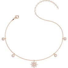 İndigo Takı Çiçek Tohumu Rose Gümüş Halhal