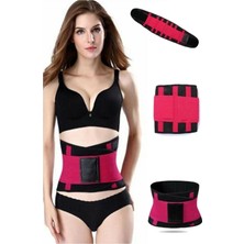 Epilons Hot Belt Termal Sauna Kemer Unisex Terletme Korsesi (Pembe-Siyah)