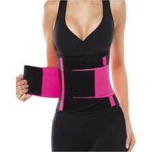 Epilons Hot Belt Termal Sauna Kemer Unisex Terletme Korsesi (Pembe-Siyah)