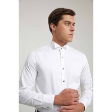 D'S Damat Slim Fit Beyaz Düz Smokin Gömlek 2HSS2DY05326M