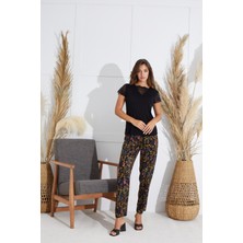 Kadın Kısa Kol Siyah Pijama Takım C7T8N551