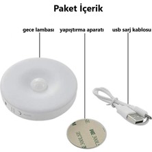 Rultech 1 Adet Harekete Duyarlı Sensörlü Sarjlı Mıknatıslı Gün Işık LED Mutfak, Banyo, Yatak Odası LED Işık Cabinet Aydınlatma Kabinet