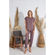 Kadın Kısa Kol Vizon Pijama Takım C9T6N551