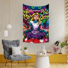 Vagonik Pop Art Alice Harikalar Diyarında Grafiti Duvar Örtüsü Halısı