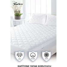 Vionel Home %100 Pamuk, Kapitone Yatak Koruyucu, Fitted Full Kenar, Elyaf Dolgulu, Tek ve Çift Kişilik 160 x 200