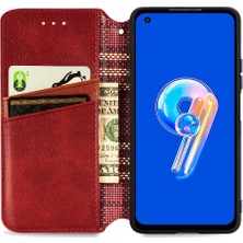 Manyi Mall Asus Zenfone 9 Için Kılıf Cüzdan Fonksiyonu Moda Tasarım Deri Kılıf Flip (Yurt Dışından)