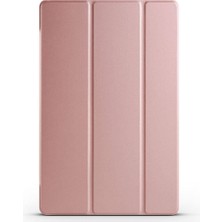 noktaks - Samsung Galaxy Tab S9 FE Plus - Tablet Kılıfı Smart Cover Standlı 1-1 Kılıf - Rose Gold