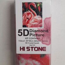 Hi Stone 5d Elmas Taş Işleme Kiti 30X40 cm Flamingo Desen