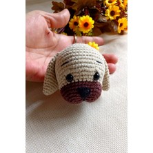 D&D Concept Tatlı Köpek Anahtarlık ve Çanta Aksesuarı Amigurumi Oyuncak Bej - Kahve Rengi