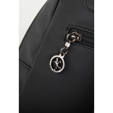 Nas Bag Kadın Sırt Çantası - Siyah Saten