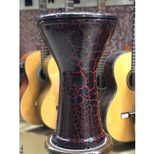 4040 SİYAH-KIRMIZI ÇATLAK BOYALI BAS MODEL DARBUKA
