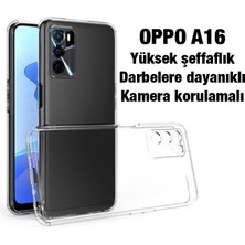 Ally Oppo A16 Kılıf Kamera Korumalı Ultra Ince Şeffaf Silikon Kılıf