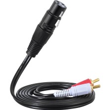 Gui Xulian 1.5m/5ft Stereo Ses Ayırıcı Yama Y Kablo Kablosu 1 Xlr Dişi - 2 Rca Erkek Fiş (Yurt Dışından)