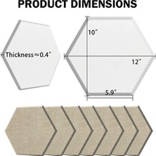 Gui Xulian 12 Parça Altıgen Akustik Panel, 12X10X 0,4 Inç, Ev ve Ofis Için Şık Akustik Duvarlar (Açık Deve Rengi) (Yurt Dışından)
