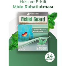 Wellvalens Relief Guard Antacid – Kalsiyum Karbonat ve Magnezyum Karbonatlı Nane Ferahlığı - 24 Çiğnenebilir Tablet M