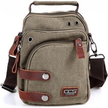 Ççs London 31471 Kanvas Omuz Askılı Mini Postacı Çanta Yeşil