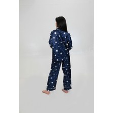 Saten Elegant Pijama Lüks Dekolteli Pijama Detaylı 4'lü Takım