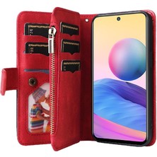 Manyi Mall Xiaomi Poco X3 Gt Fermuar Cüzdan Tarzı Kart Yuvası Standı Dokuz (Yurt Dışından)