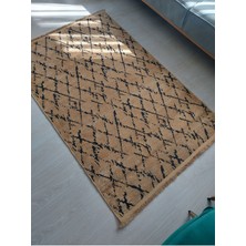 Saten Halı Iskandinav Desenli Şönil Kilim Kaydırmaz Dokuma Pamuk Taban Salon Oturma Odası Mutfak