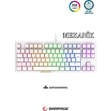 Rampage Claw Blue Switch Rainbow Tkl Mekanik Gaming Oyuncu Klavye ( Anti-Ghosting )