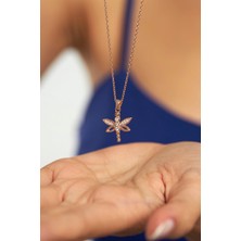 Erdobia Zirkon Taşlı Rose Yusufcuk Gümüş Kolye