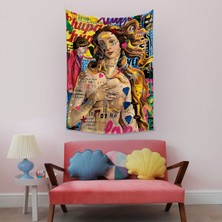 Vagonik Pop Art Botticelli Venüs'ün Doğuşu Grafiti Duvar Örtüsü Halısı