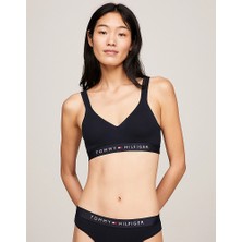 Tommy Hilfiger Kadın Kolsuz Logolu Pamuklu Spor Rahat Kesim Lacivert Sütyen UW0UW04612-DW5