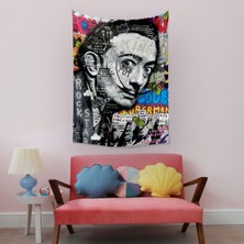 Vagonik Pop Art Salvador Dali Grafiti Duvar Örtüsü Halısı