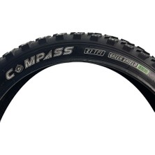 Compass 20X4.0 3mm Zırhlı Dişli Fat Bike Bisiklet Dış Lastik Siyah