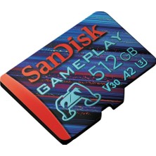 Sandisk Gameplay 512GB SDSQXAV-512G-GN6XN 190/130MB/S 4K UHD Microsdxc A2 V30 Gaming Hafıza Kartı