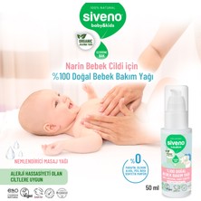 Siveno %100 Doğal Bebek Yağı Organik Jojoba Bakım Masaj Yağı Parafinsiz Bitkisel Vegan 50 ml