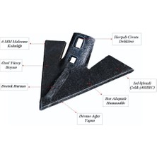 Demiray Çelik 6 mm Kültivatör Pabucu 11 Adet - 24 cm Kaz Ayağı Bıçağı